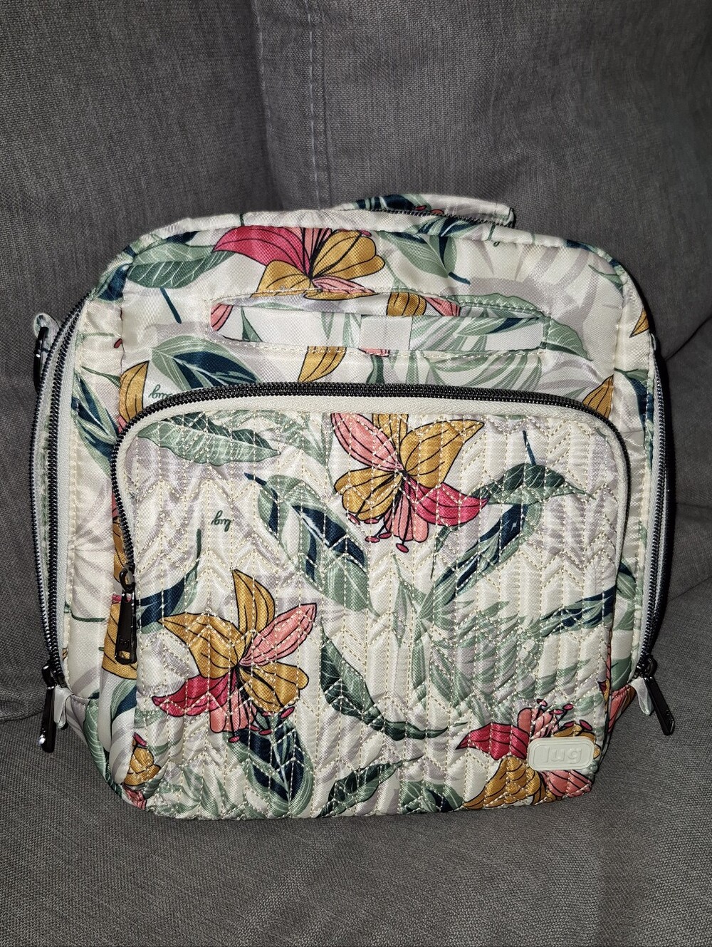 LUG Floral Quilted Crossbody NYLON Bag in HAWAIIAN PRINT